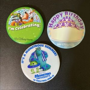 walt disney world resort buttons - 3 pack